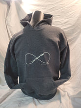Load image into Gallery viewer, &quot;Love Never Dies&quot; Infinity Symbol Youth/Kids Hoodie
